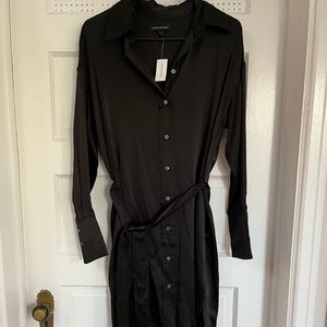 100% silk Banana Republic button down shirt dress